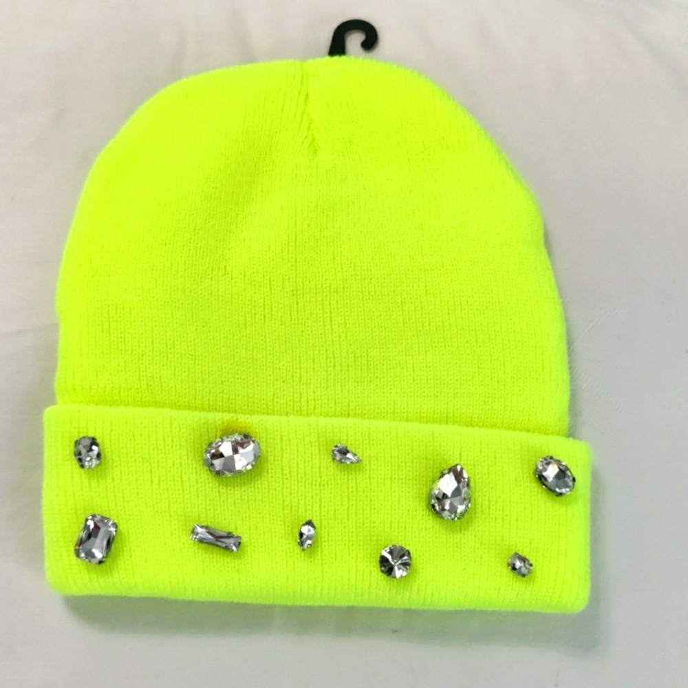 Neon Rhinestone beanie